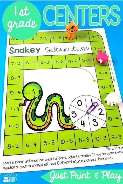 Math Games For First Grade First Grade Math Teaching Subtraction