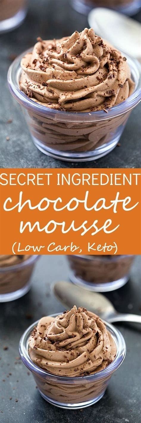 I am so excited to blog about this recipe you just don't even know. Secret Ingredient Easy Chocolate Mousse (Low Carb, Keto ...