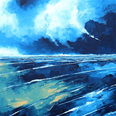 Blue Skies Acrylic Painting By Stuart Roy Artfinder