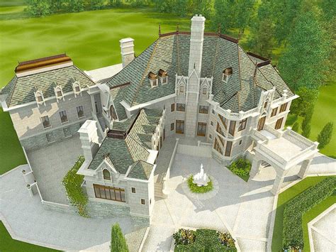 Plan 12013jl Majestic Storybook Castle Castle House Plans Luxury