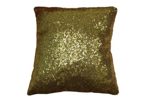 Gold Sequin Pillow One Sided Special Event Rentals Calgary