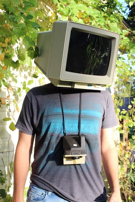 On the front panel, i cut out an. Custom TV Head / Monitor Head - Objecthead Cosplay in 2020 ...