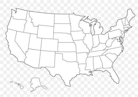 United States Map Blank Black And White