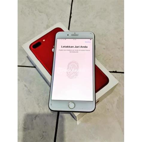 Hp Iphone 7 Plus 128 Gb Bekas Warna Merah Fullset Siap Pakai Di