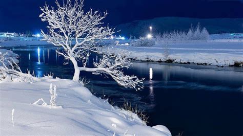 Frosty Riverside Hd Desktop Background Wallpaper Free Winter Pictures