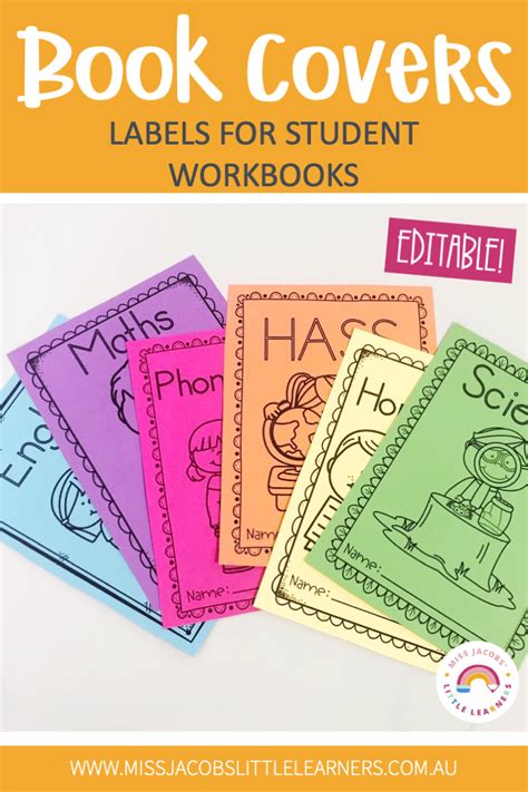 Book Covers Editable Classroom Supplies Classroom The