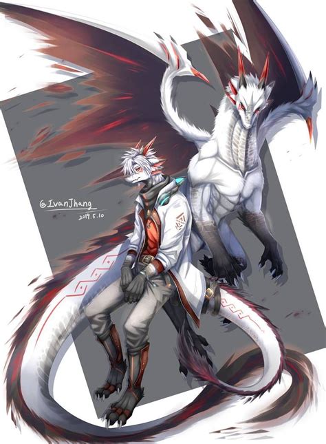 Ivdragon By Ffxazq On Deviantart Anime Furry Fantasy Creatures