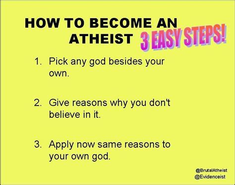 how to become an atheist in 3 easy steps religion humor anti religion atheist humor secular