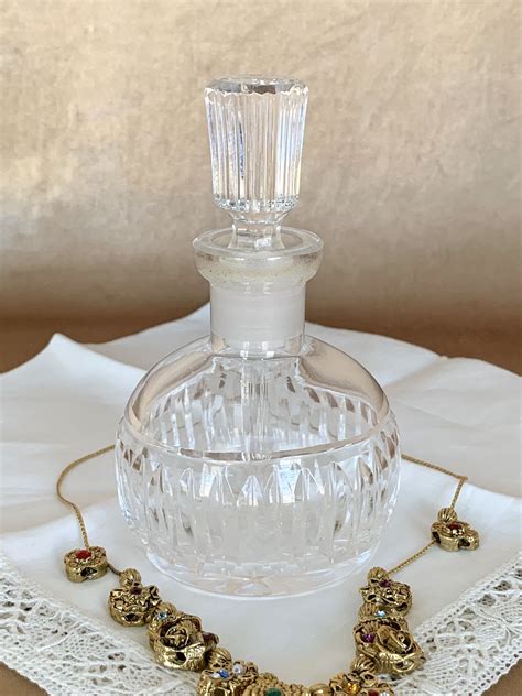 Vintage Waterford Crystal Perfume Bottle With Dauber Clear Etsy In