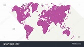 Mapa del mundo del color magenta: vector de stock (libre de regalías ...