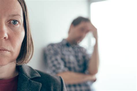 Husband And Wife Arguing Man Yelling At Woman Stock Image Image Of