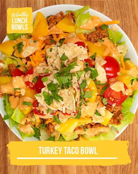 Turkey Taco Bowl I Love This Recipe For Taco Tuesday Lunch Bowl