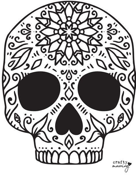 Love Skulls Coloring Pages