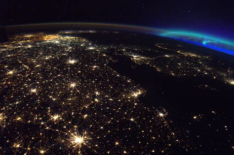 A Photo From Space Shows Belgium Shining Bright And