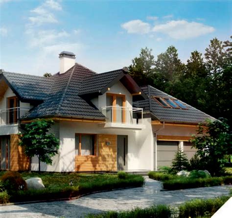 Wybrane domy charakteryzują się elegancką prostotą i nieskomplikowaną bryłą z wykorzystaniem nowoczesnych technologii zapewniających oszczędność w wykonawstwie. Projekty domów tanich w budowie - Śląsk - MAWIT