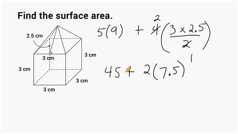 Improve your math knowledge with free questions in surface area of cubes and rectangular prisms and thousands of other math skills. Surface Area - A Pyramid On Top Of A Cube - YouTube