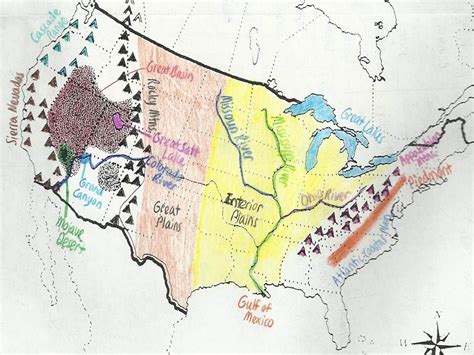 Physical Features Of The Us Map Phisla