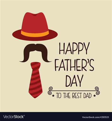 Happy Fathers Day Card Design Royalty Free Vector Image
