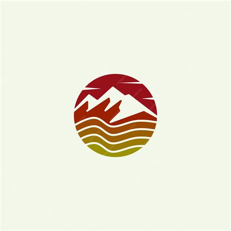 Premium Vector Mountain And Ocean Vector Template Logo