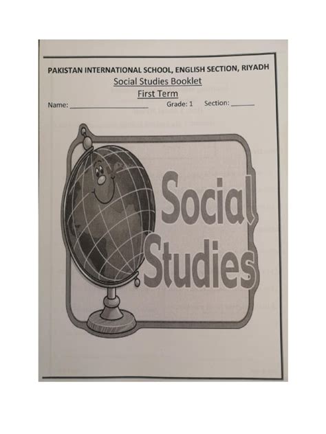 Grade 1 Social Studies Booklet Pdf