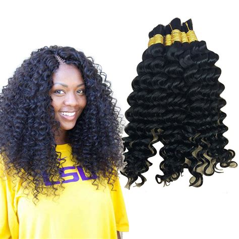 Amazon Com Hannah Queen Wet N Wavy Bulk Hair Human Hair Micro Braiding Bundle G Brazilian