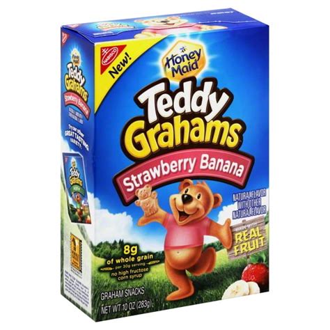 Nabisco Teddy Grahams Honey Maid Strawberry Banana Real Fruit Snacks