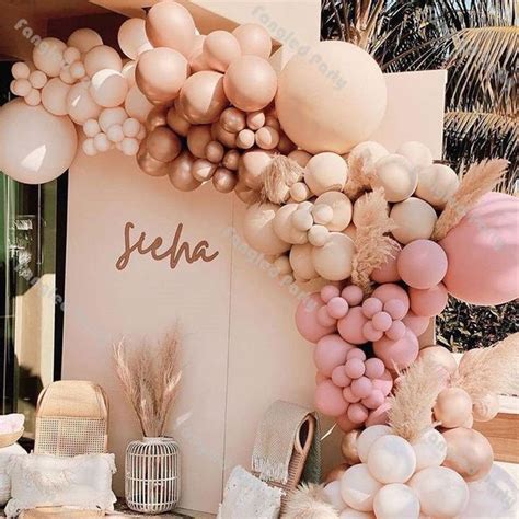Diy 158pcs Doubled Dusty Pink Balloons Garland Chrome Rose Gold Arch