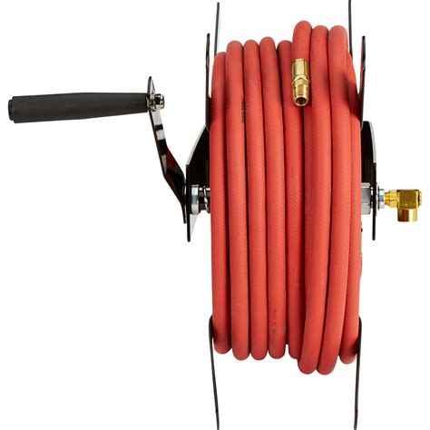 Ironton Wall Mount Air Hose Reel — Holds 38in X 100ft Hose Max 100