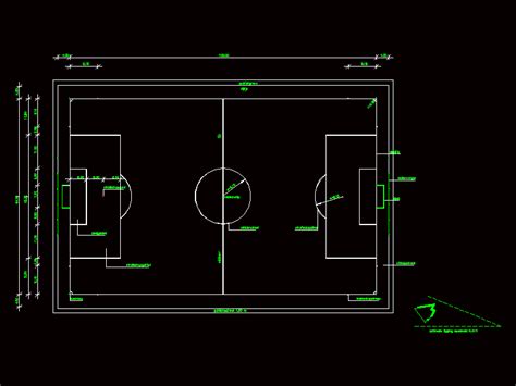 Football Field 2d Dwg Detail For Autocad • Designs Cad