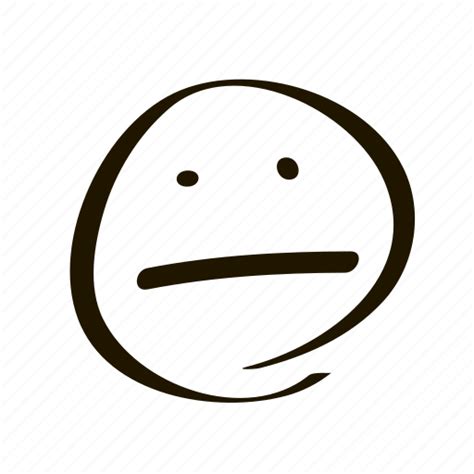 Konsep Penting Emotionless Face Emoji Gambar Stiker