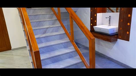 Wood And Glass Staircase Kerala Youtube