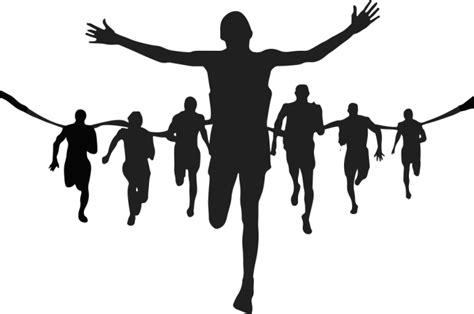 Silhouette Running Marathon Clip Art People Run Png Download 700