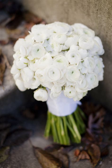 White Ranunculus Bridal Bouquet