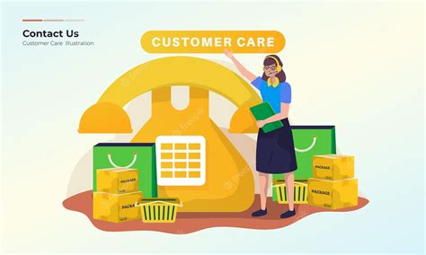 Premium Vector Customer Care Illustration For Contact Us Page Concept