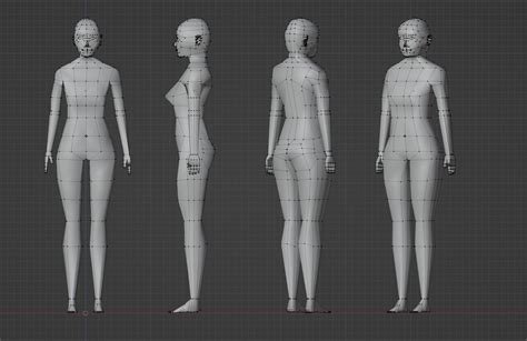 Artstation Female Base Mesh Low Poly Resources