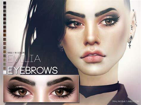 Sims 4 Ccs The Best Eyebrows By Pralinesims Sims 4