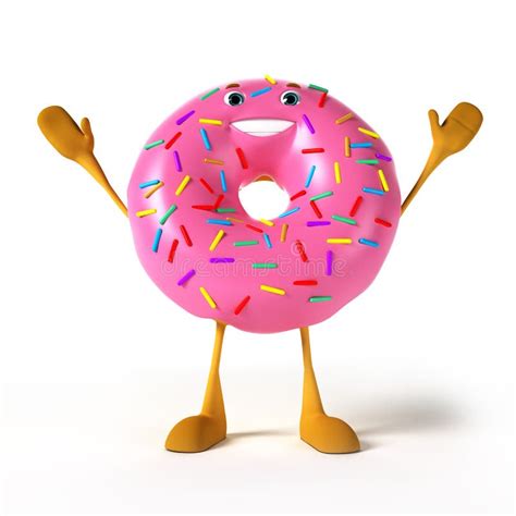 Funny Donut Character Stock Illustration Illustration Of Brown 25523350