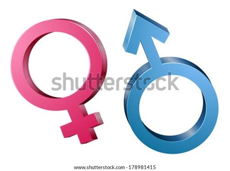 Illustration Of The Male And Female Sex Symbols On A White Background