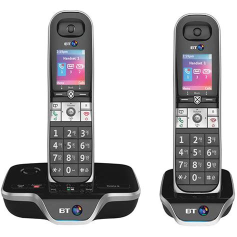 Bt 8500 Dect Twin Telephone Answer Machine Cordless Sms 200 Entry