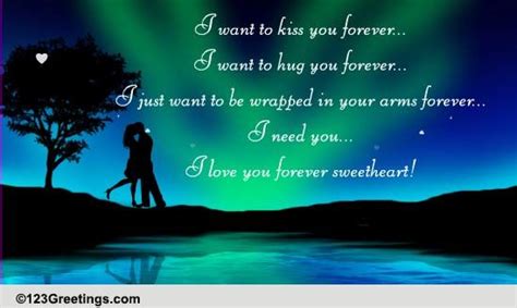I Love You Forever Sweetheart Free Kiss Ecards Greeting Cards 123