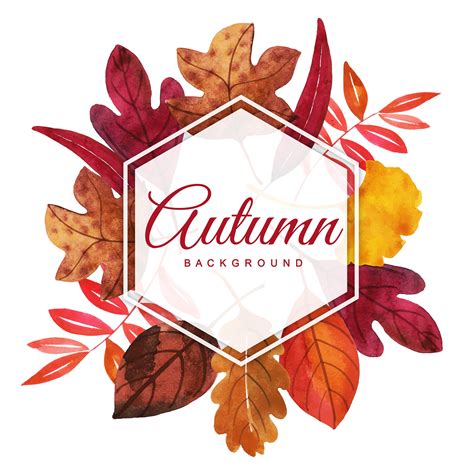 Beautiful Watercolor Autumn Leaves Frame 670066 Download