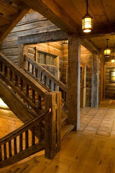 Mountain Vagabond Rustic Stairs Rustic House Log Cabin Homes