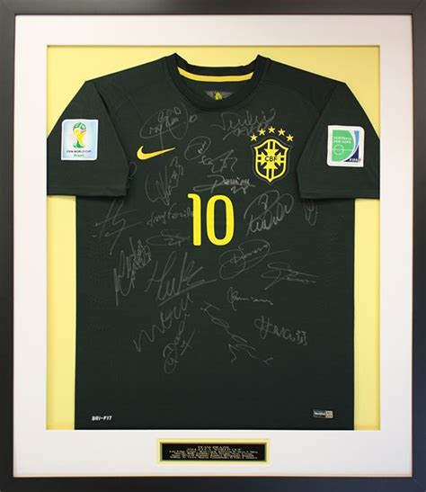 Custom Framed Brazil World Cup Soccer Jersey In Sport Frame Framed