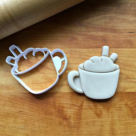cup of hot cocoa cookie cutter multi size etsy
