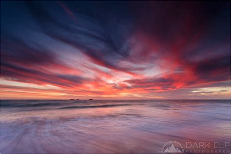 Wallpaper Ocean Sunset Seascape West Beach Clouds