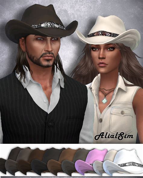 Lower Cowboy Hat Download Credit For The Mesh Sg5150 Lotes The Sims 4
