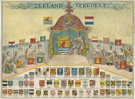 Coats Of Arms And Names Of The Committeerde Raden Of Zeeland And The Cities Of Zeeland Zeeland