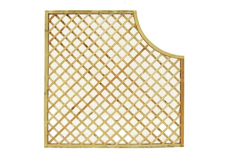 Open Diagonal Trellis Corner Arch Panel | 70mm Gap | Painted options ...