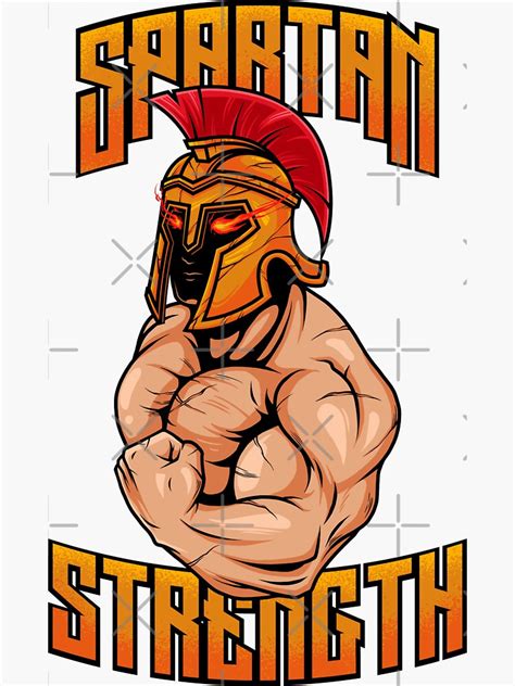 Spartan Strength Fitness Gym Bodybuilder Sticker By Anziehend
