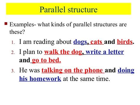 Parallel Structure Essay Examples
